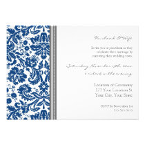 Grey Blue Wedding Vow Renewal Invitation