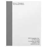 grey border business customized letterhead