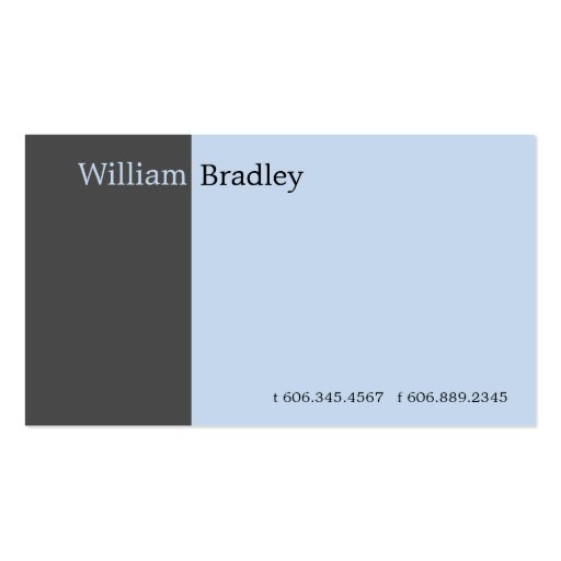 Grey Box Business Card (front side)