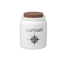 Grey Captain with Compass Rose Candy Jars