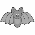 Grey Cartoon Bat Halloween Ornament photo sculptures by mariannegilliand Grey Cartoon Bat Halloween Ornament photo sculptures