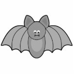 Grey Cartoon Bat Halloween Ornament Photo Cutouts