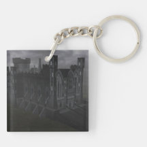 Grey Castle Key Chain