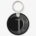 Grey Celtic Sword and Moon keychains