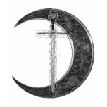 Grey Celtic Sword and Moon