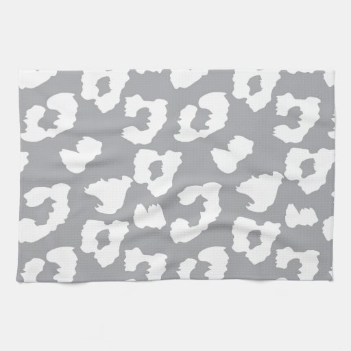 grey leopard towels