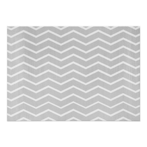 Grey Chevron Bridal Shower Invitations