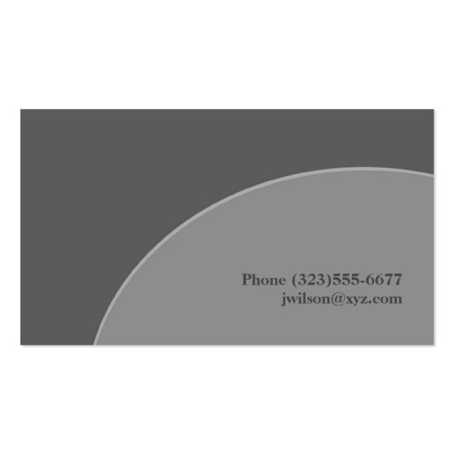 Grey circle business card templates (back side)