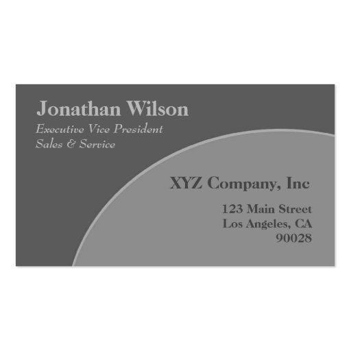 Grey circle business card templates