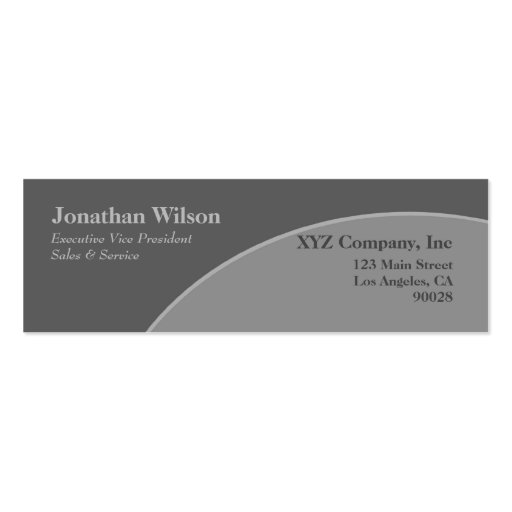 Grey circle business cards (front side)