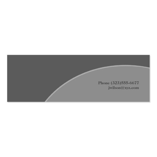 Grey circle business cards (back side)