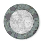 grey circle frame template fridge magnet