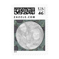 grey circle template postage stamp