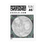 grey circle template postage stamp