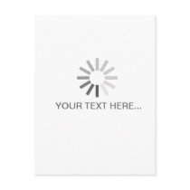 grey computer loading symbol postcard