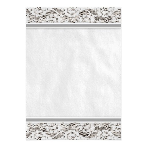 Grey Country Lace Wedding Invitations