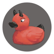 Grey Devil Duck Stickers by SourMilk Grey Devil Duck Stickers