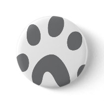 grey dog paw buttons by Tomaniac grey dog paw buttons