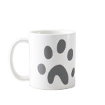 grey dog paw mug