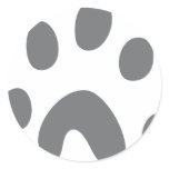 grey dog paw sticker