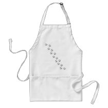 grey dog paws aprons