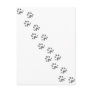 grey dog paws post card