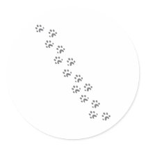 grey dog paws stickers
