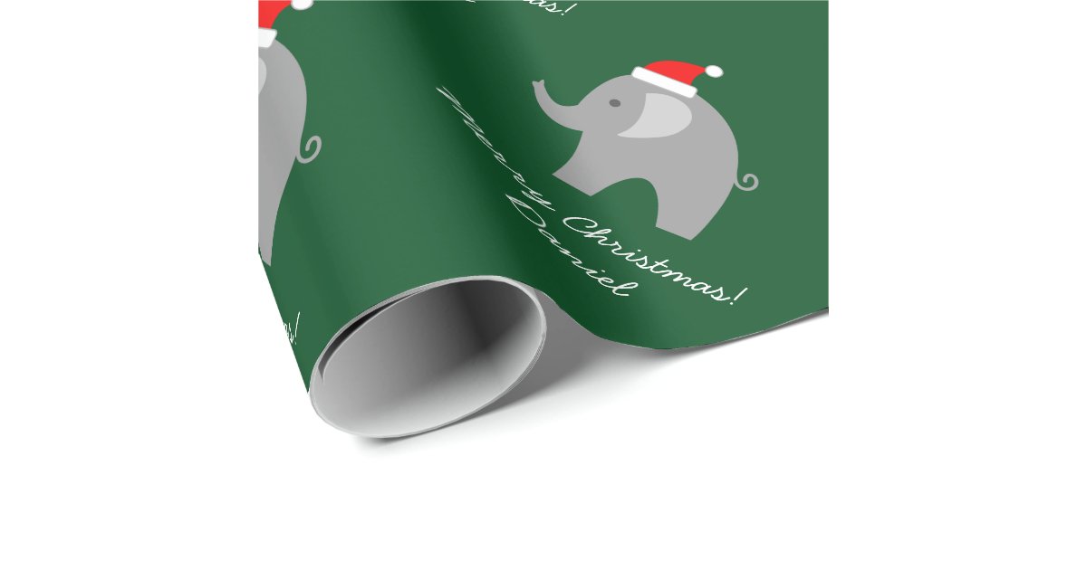 Elephant Christmas Wrapping Paper 