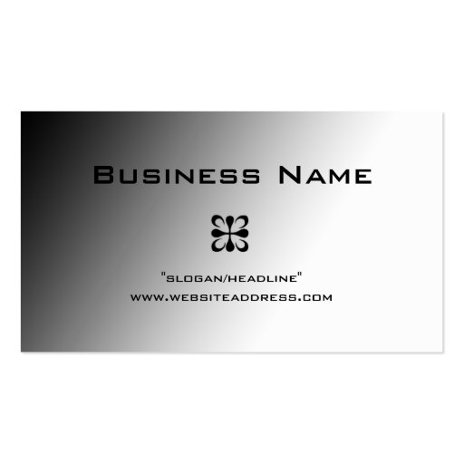 Grey Fade Design1 Business Cards (front side)