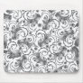 grey floral design mouse mats
