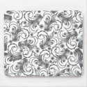 grey floral design mousepads