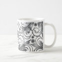 grey floral design mugs by VioDeSign grey floral design mugs