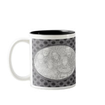 grey floral photo frame mugs by DonnasPhotoFrames grey floral photo frame mugs