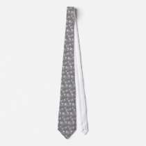 Grey Flowers Tie ties