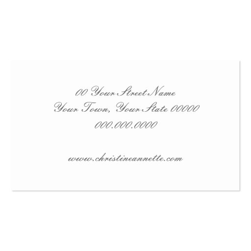 Grey Fluer Elegant Design Business Card (back side)