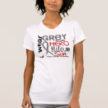 Grey For My Hero 2 Son Brain Cancer Shirts