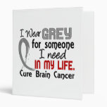 Grey For Someone I Need Brain Cancer 3 Ring Binders