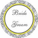 Grey Garden (yellow) Wedding Sticker sticker