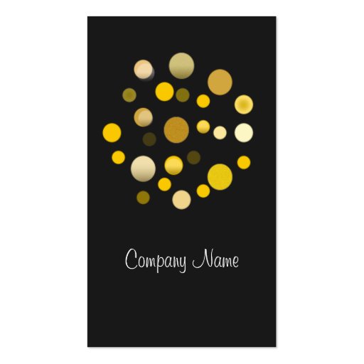 Grey Gold Dotted Modern Business Card Template (front side)