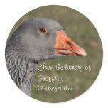 Grey goose bookplate sticker