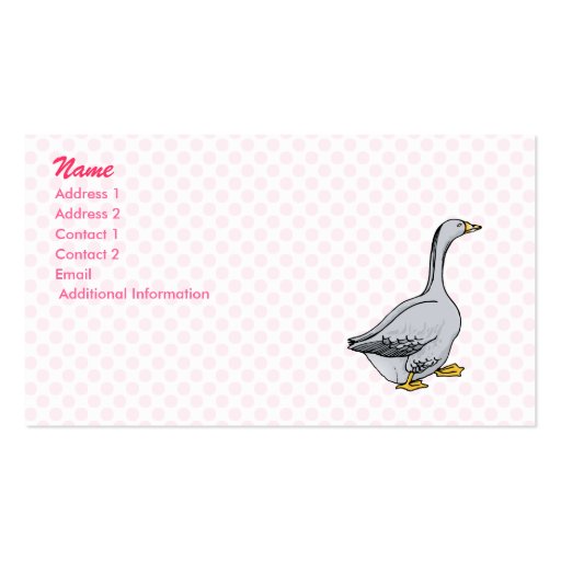 Grey Goose Business Card Template (front side)