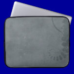 GREY GRAY DISTRESSED TEXTURED BACKGROUND FLORAL VI laptop sleeves