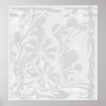 grey grunge camomiles poster