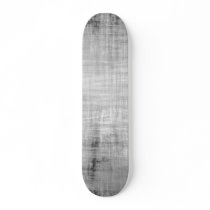 Grey Grunge Textured Skateboard Deck