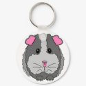 Grey Guinea Pig keychains by totallypainted Grey Guinea Pig keychains