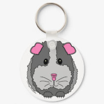Grey Guinea Pig keychains by totallypainted Grey Guinea Pig keychains