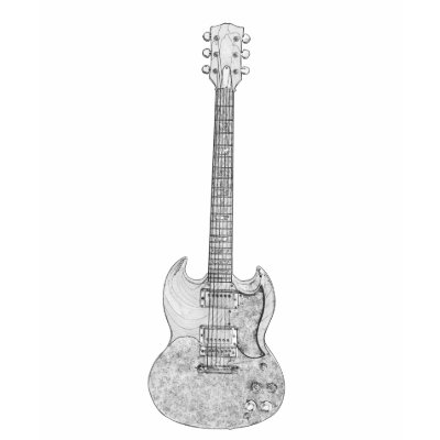 Grey Guitar Shirt by rockoutdesigns