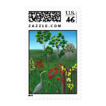 Grey Heron Painting Postage