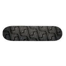 Grey Hockey Blades Skateboard Decks