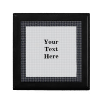 Grey Houndstooth Pattern Tile Gift Box